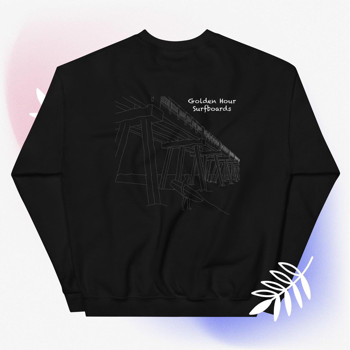 Fight the power, surf the pier Sweatshirt