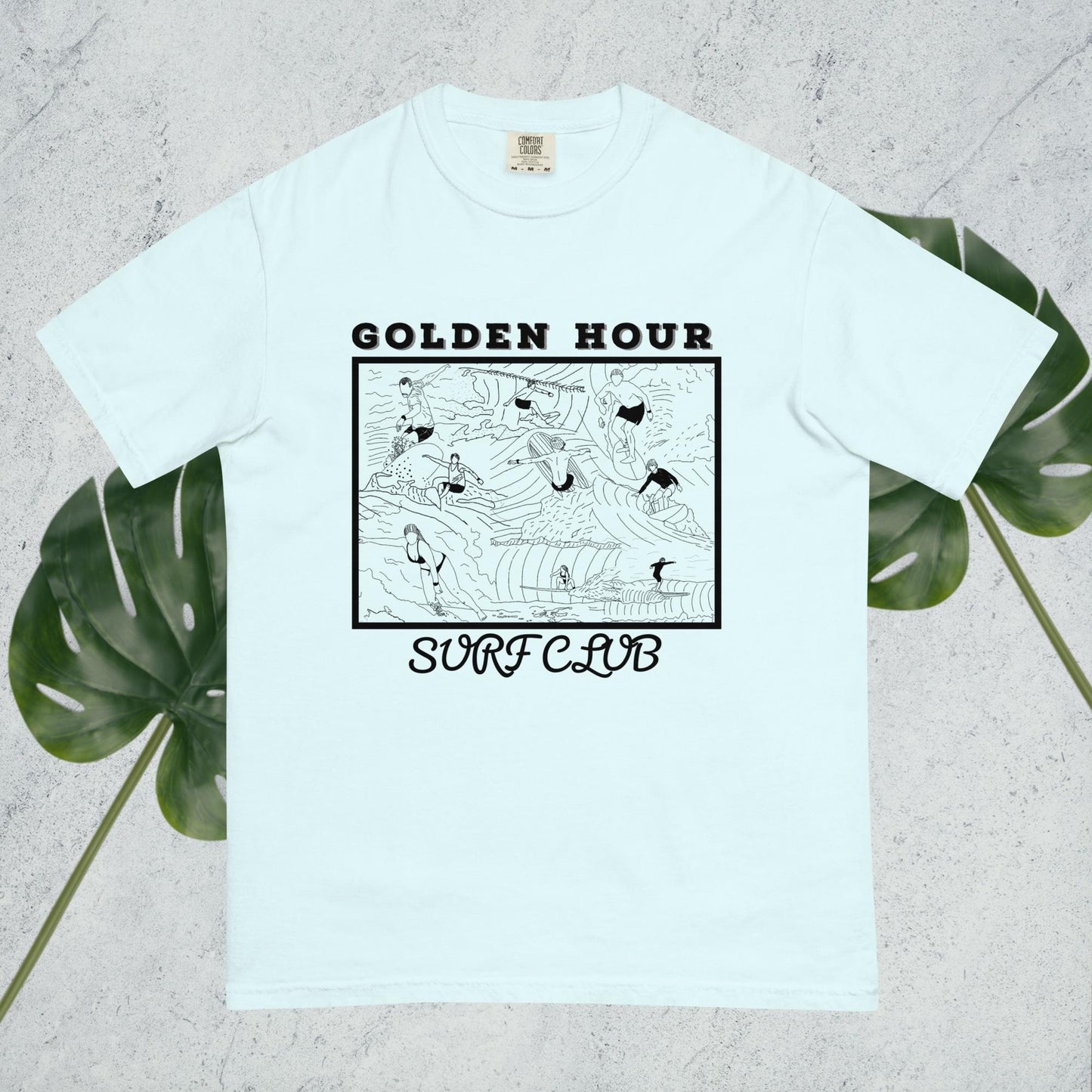 Golden Hour Surf Club front side tshirt