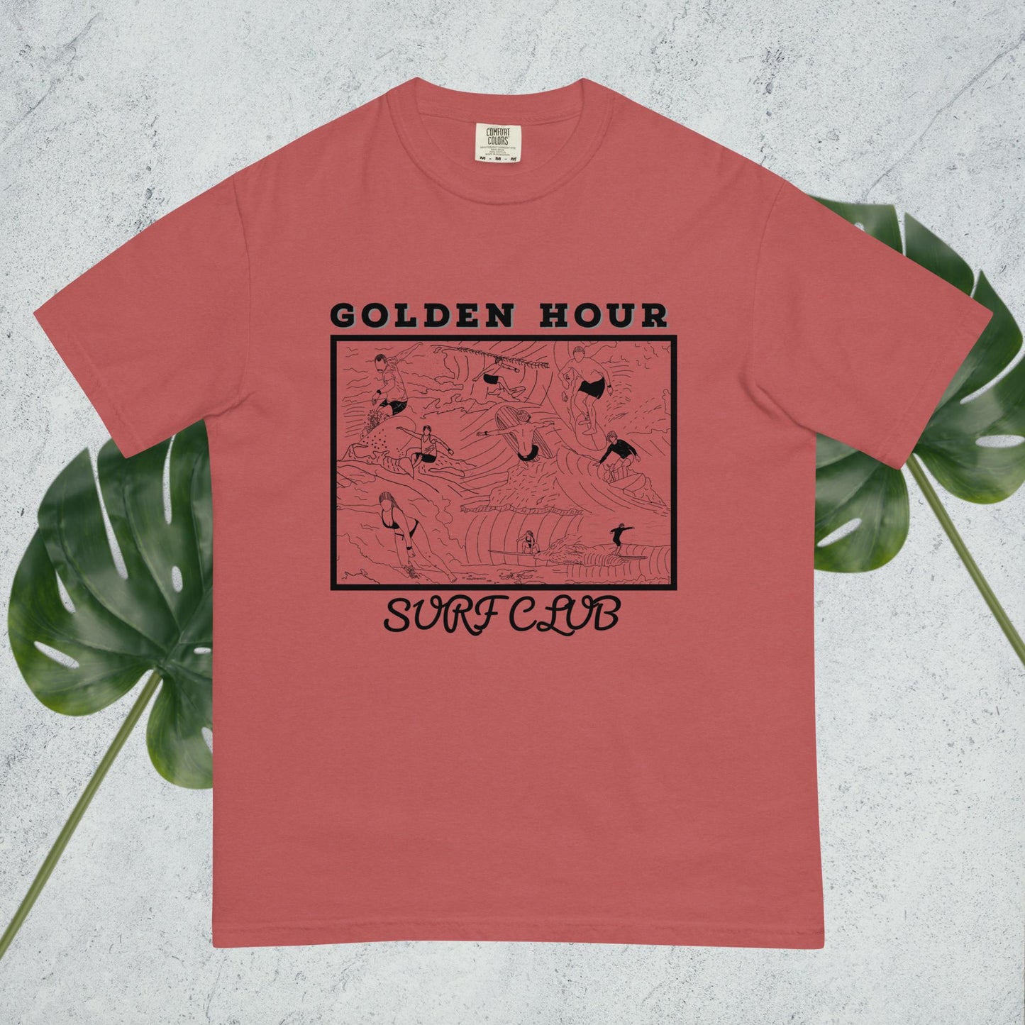 Golden Hour Surf Club front side tshirt