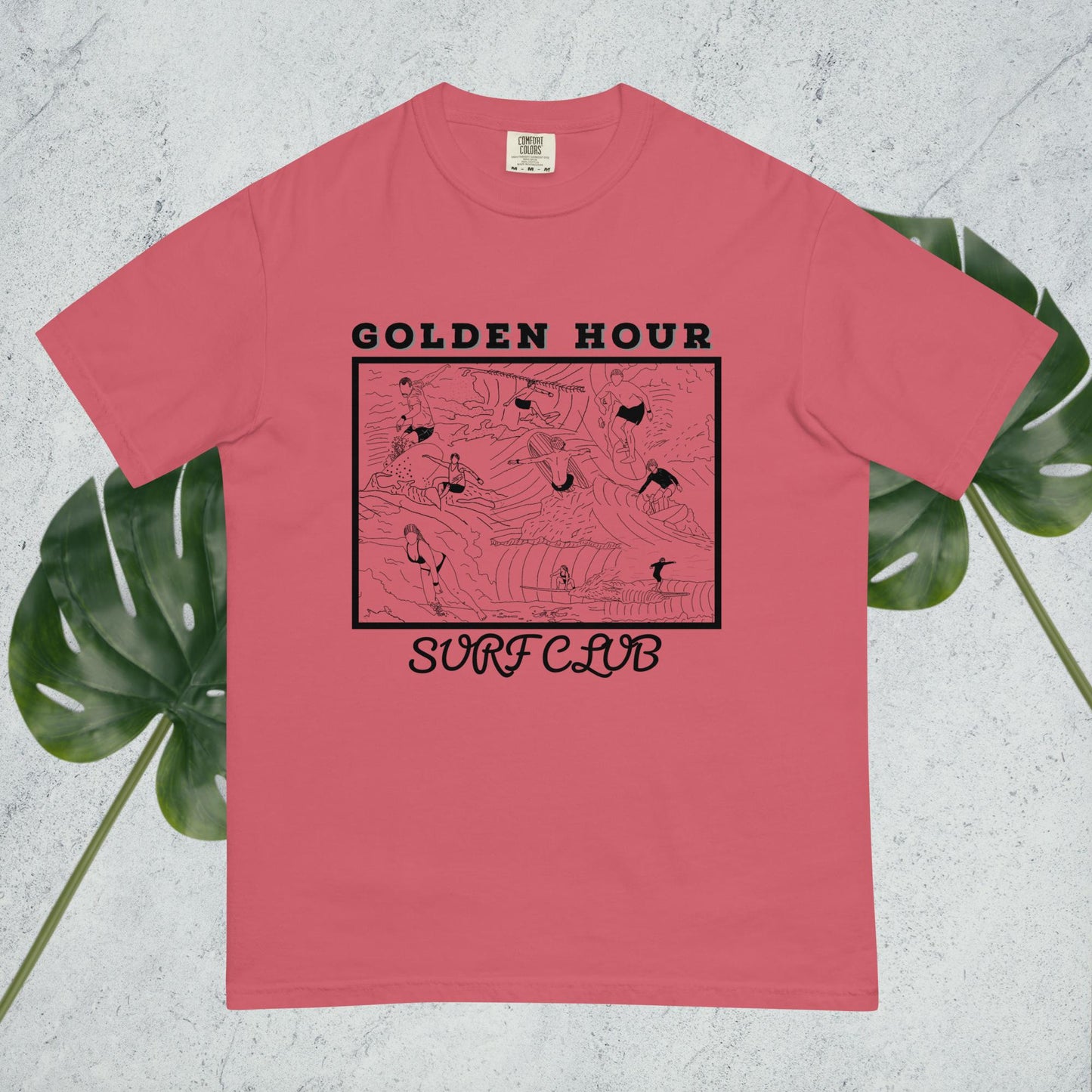 Golden Hour Surf Club front side tshirt