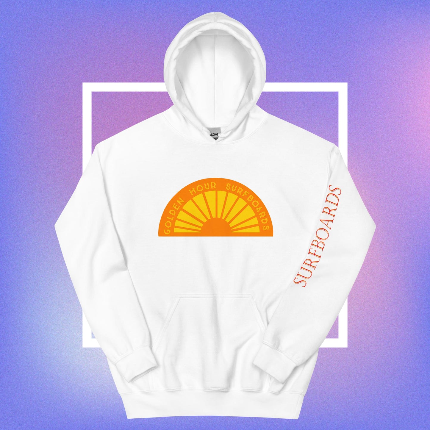 Custom Surf board/ Big Logo hoodie