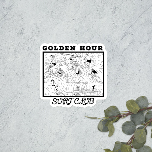 Golden Hour Surf Club sticker