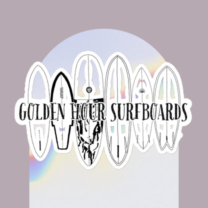 Custom surfboards sticker