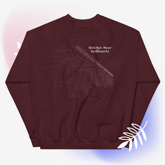 Fight the power, surf the pier Sweatshirt