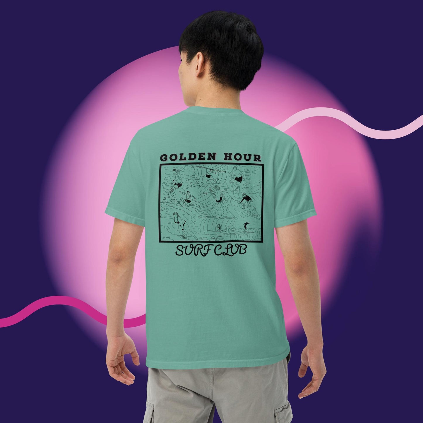 GOLDEN HOUR SURF CLUB COMFORT COLORS TSHIRT