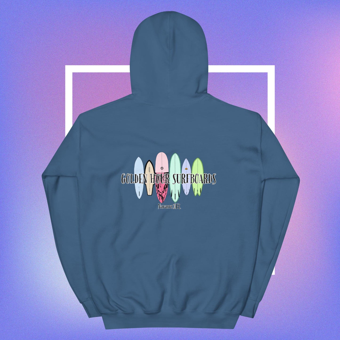 Custom surfboards color Unisex Hoodie