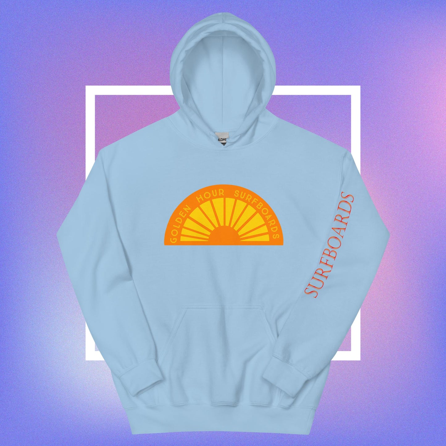 Custom Surf board/ Big Logo hoodie