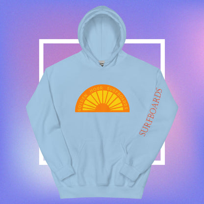 Custom Surf board/ Big Logo hoodie