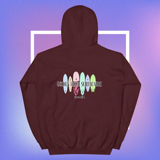 Custom surfboards color Unisex Hoodie