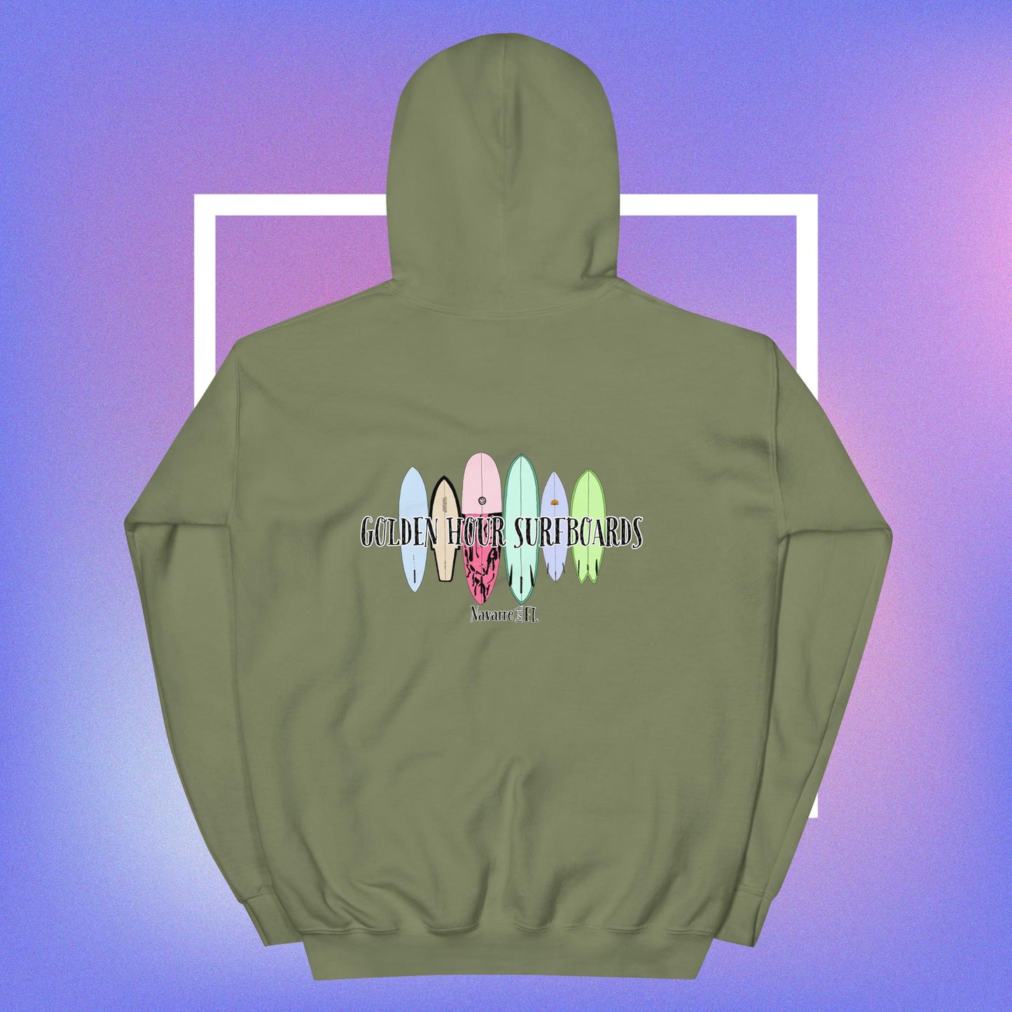 Custom surfboards color Unisex Hoodie