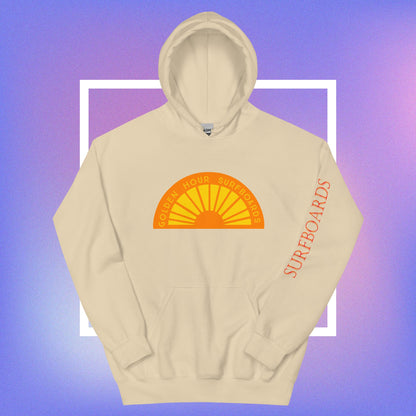 Custom Surf board/ Big Logo hoodie