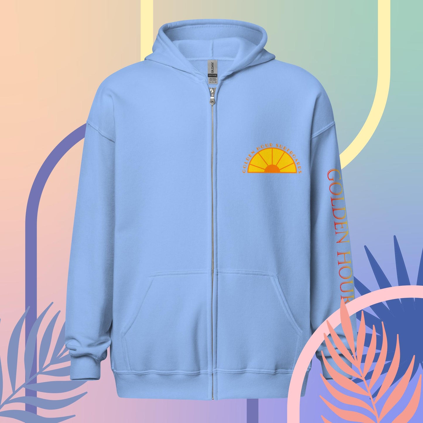 Fight the power, surf the pier zip-up hoodie