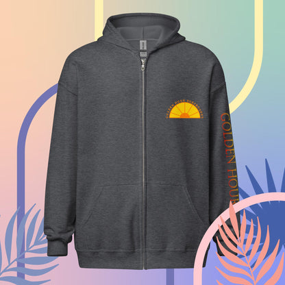 Fight the power, surf the pier zip-up hoodie