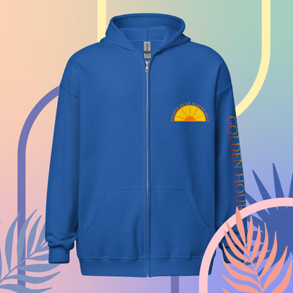 Fight the power, surf the pier zip-up hoodie