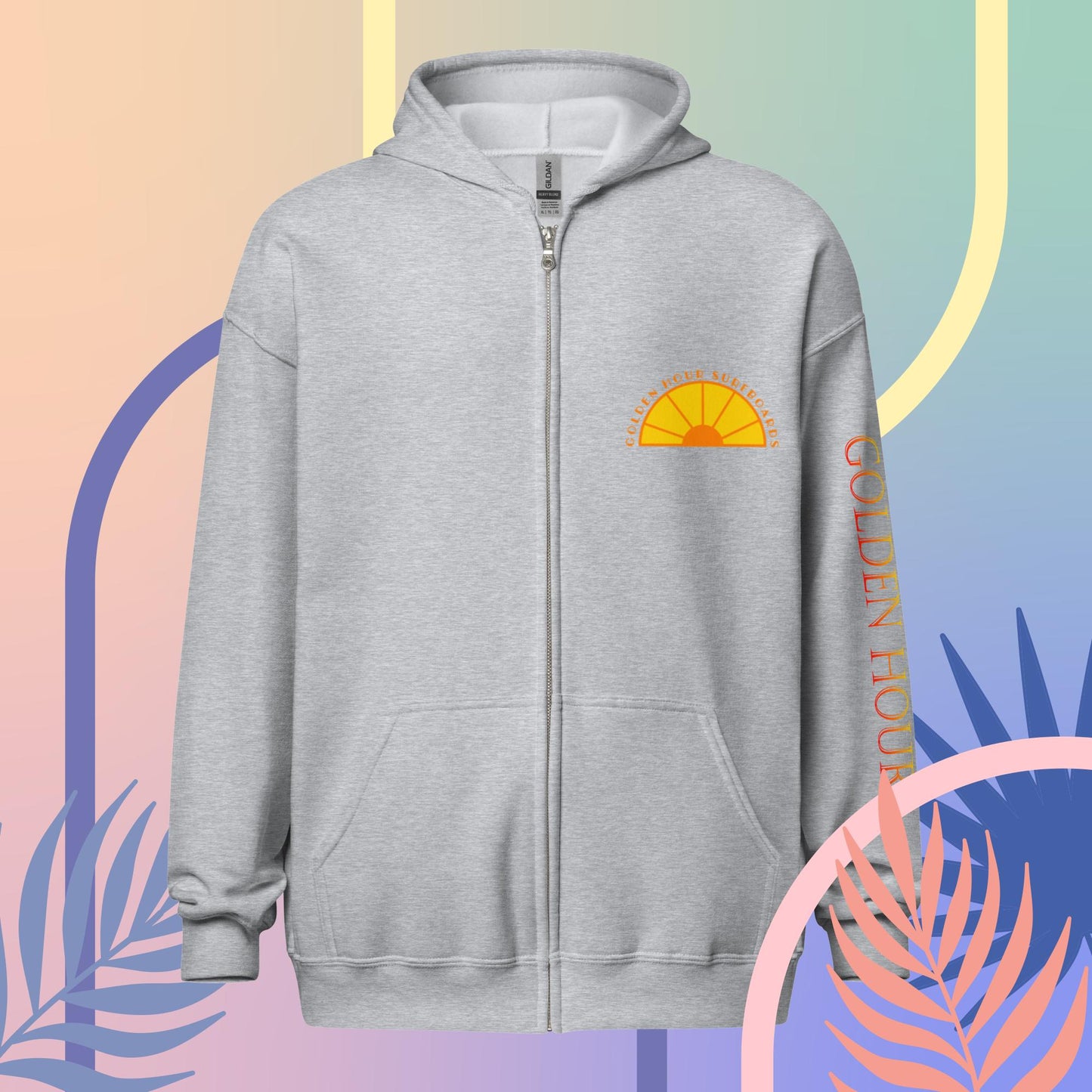 Fight the power, surf the pier zip-up hoodie