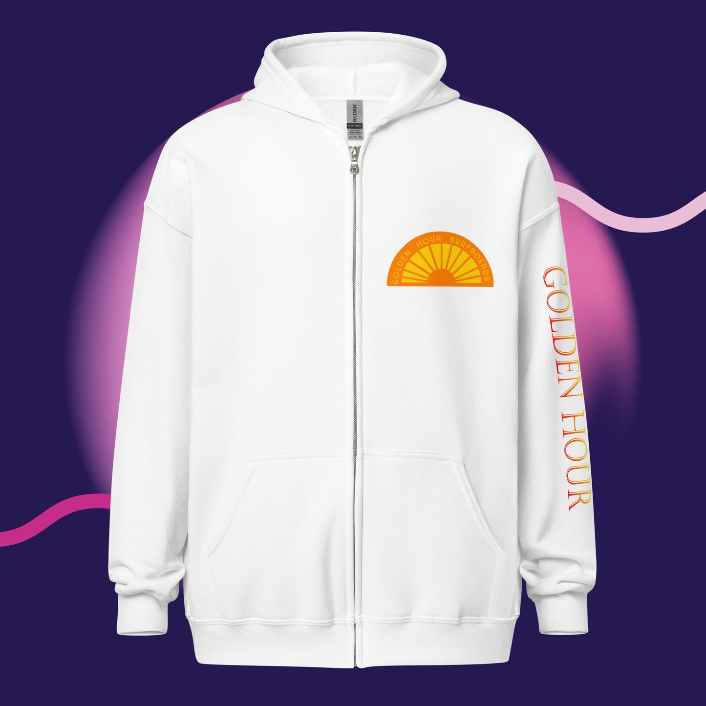 GOLDEN HOUR SURF CLUB ZIP UP HOODIE